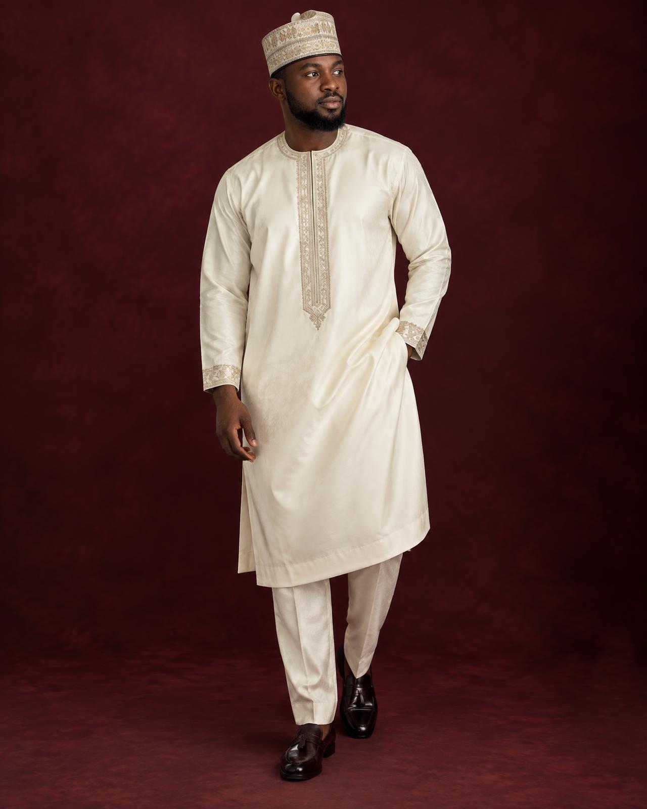 Ivory Embroidered Kaftan — Kaftan sample design